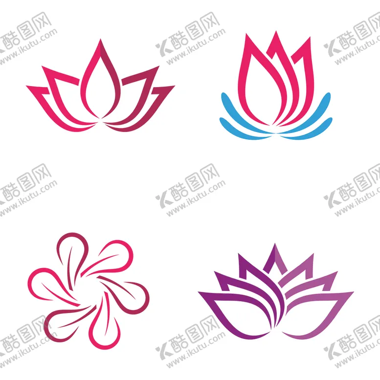 编号：65403203131713361318【酷图网】源文件下载-抽象荷花图标