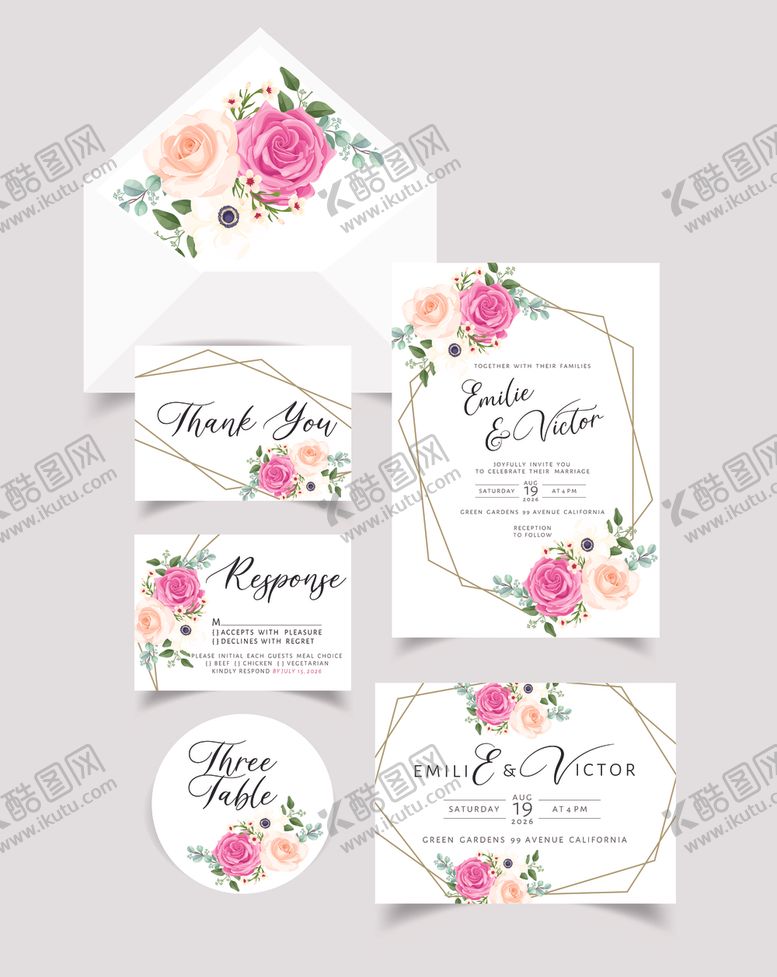 编号：22401504270510309021【酷图网】源文件下载-婚礼结婚请柬邀请函