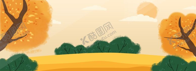 编号：95760304181449335641【酷图网】源文件下载-手绘秋天背景