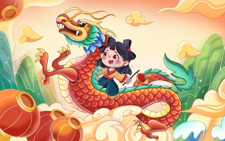 编号：94023312011836307446【酷图网】源文件下载-龙抬头