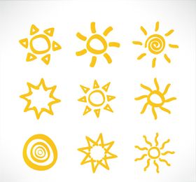 太阳卡通矢量素材