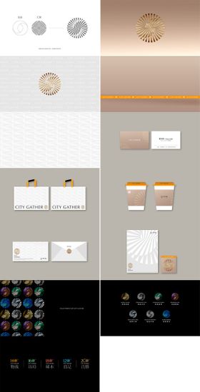 地产现代极简风白金色系vi