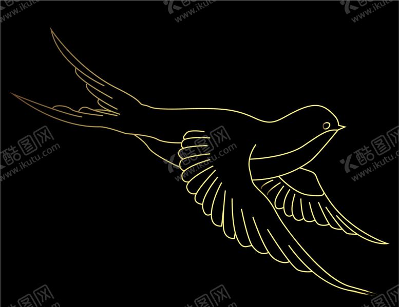 编号：92304010082018068786【酷图网】源文件下载-燕子线稿