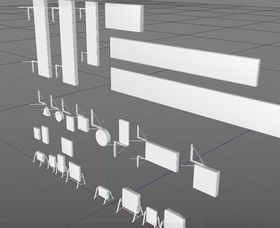 C4D模型路牌