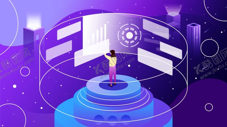 编号：36485509250606317353【酷图网】源文件下载-未来科技插画图案