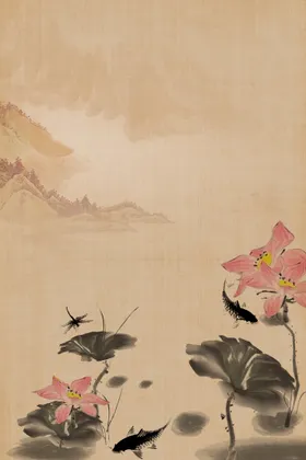 水墨背景中国山山图山画家