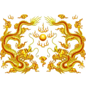 金龙图腾浮雕免扣免扣纹