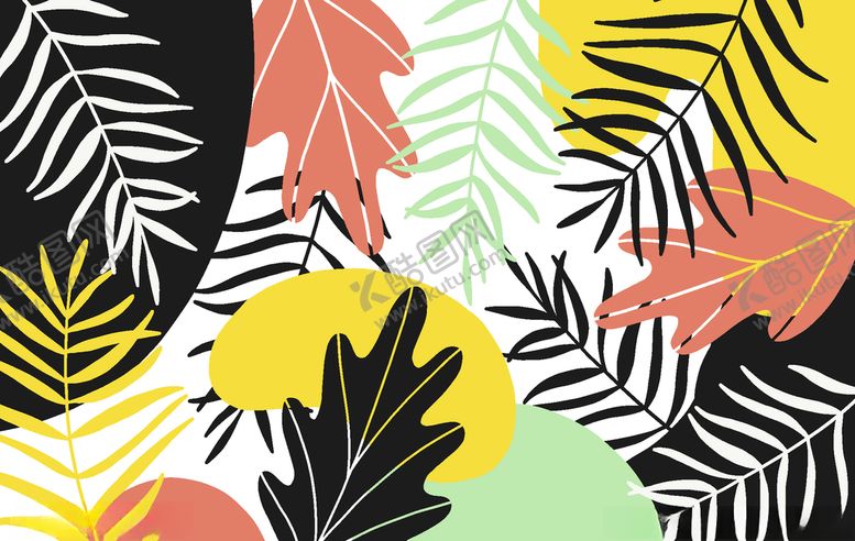 编号：44372809281538461110【酷图网】源文件下载-叶子背景