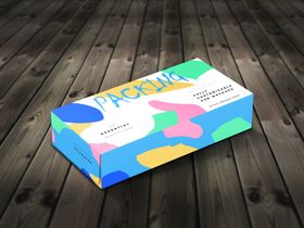 纸巾盒子包装样机