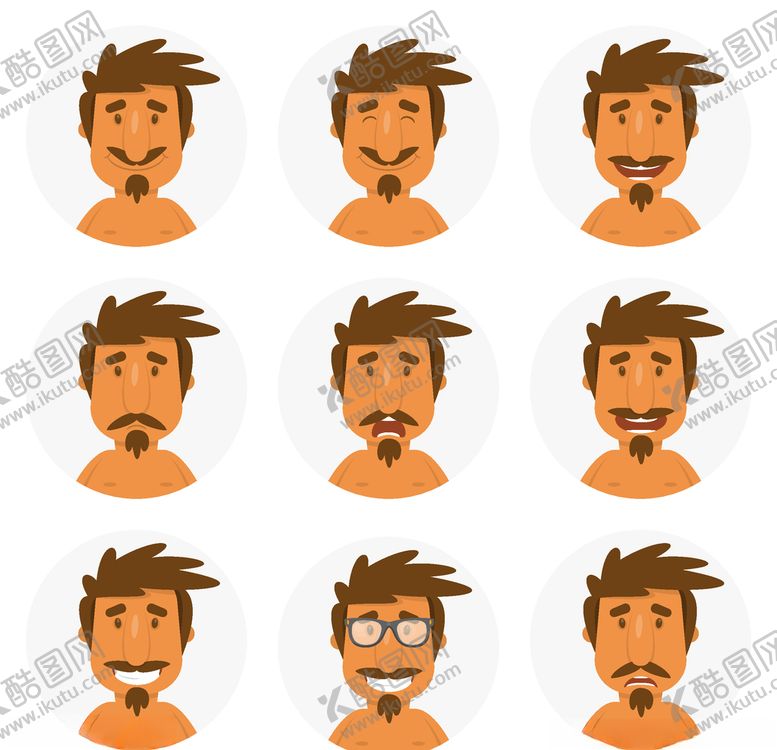 编号：33780309141836183034【酷图网】源文件下载-不同表情