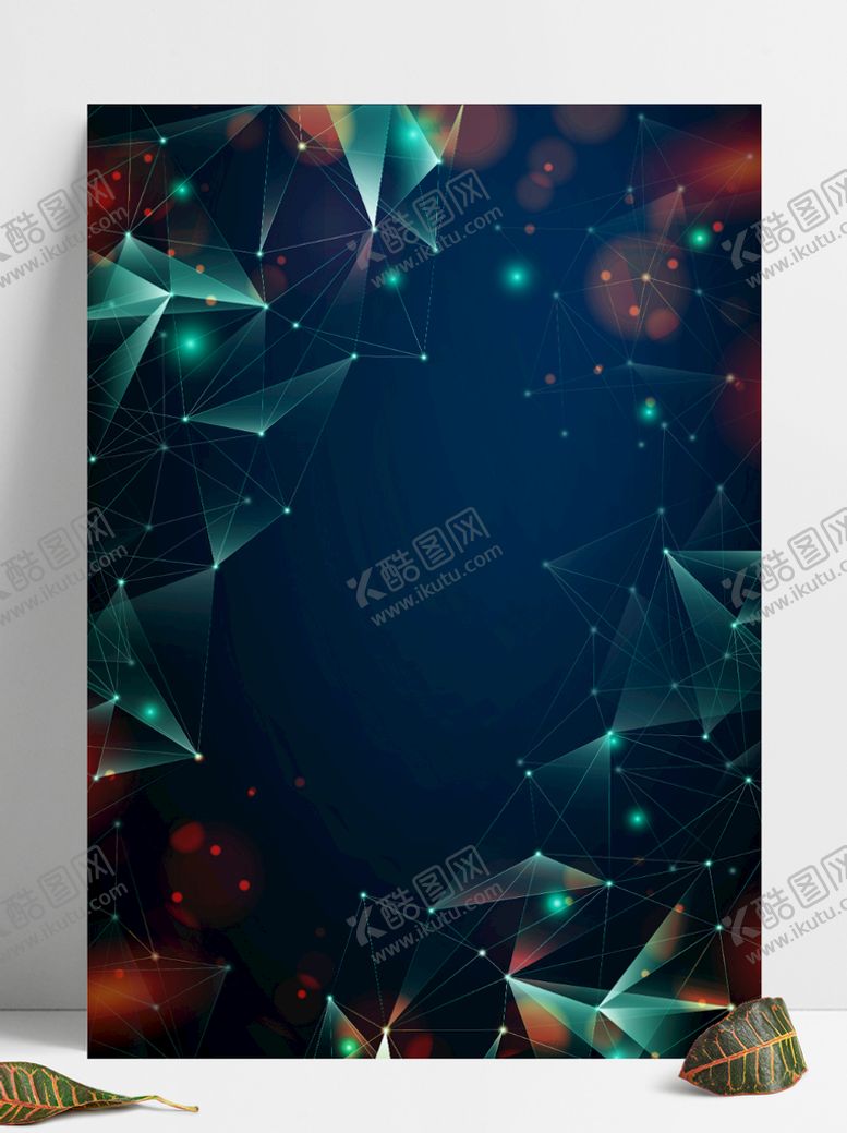 编号：44412503020326181103【酷图网】源文件下载-蓝色抽象技术粒子光感商务科技壁