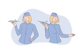 简约人物日常生活插画