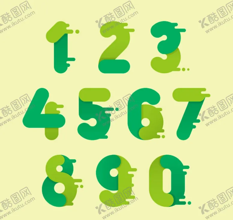 编号：73504707020505489819【酷图网】源文件下载-绿色双拼色数字设计