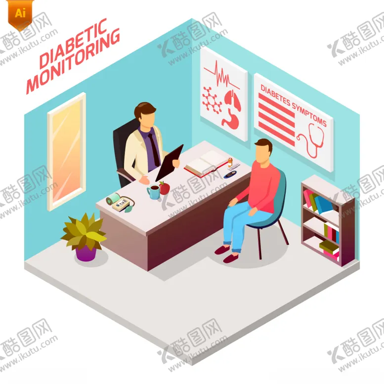 编号：86804011260829196454【酷图网】源文件下载-诊所插画