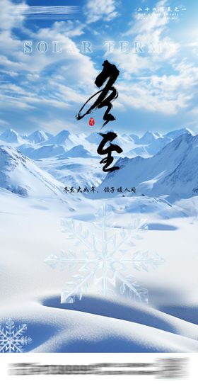 冬至海报二十四节气雪景季