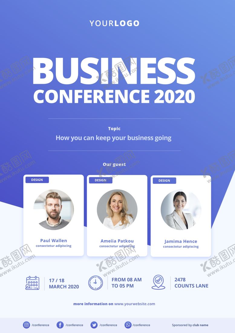 编号：21703310021234018369【酷图网】源文件下载-商务会议海报模板
