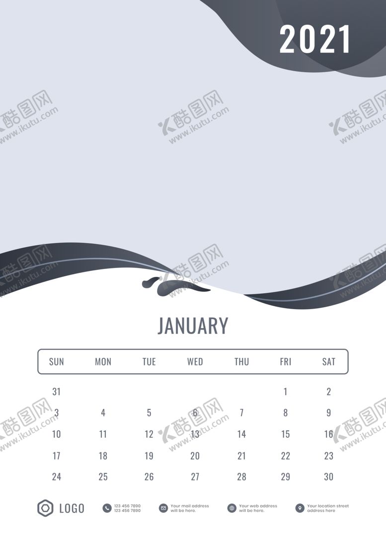 编号：31407805181842593805【酷图网】源文件下载-2021年日历