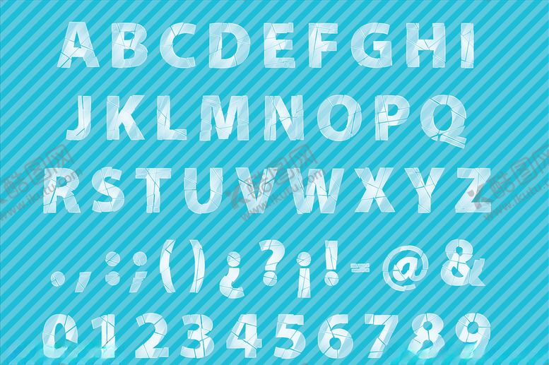 编号：26109909141636529137【酷图网】源文件下载-玻璃字母