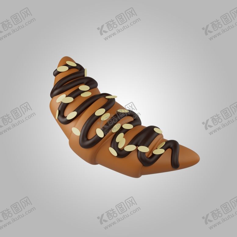 编号：65046212050118478649【酷图网】源文件下载-3d牛角包