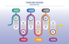 多彩时间轴模板设计