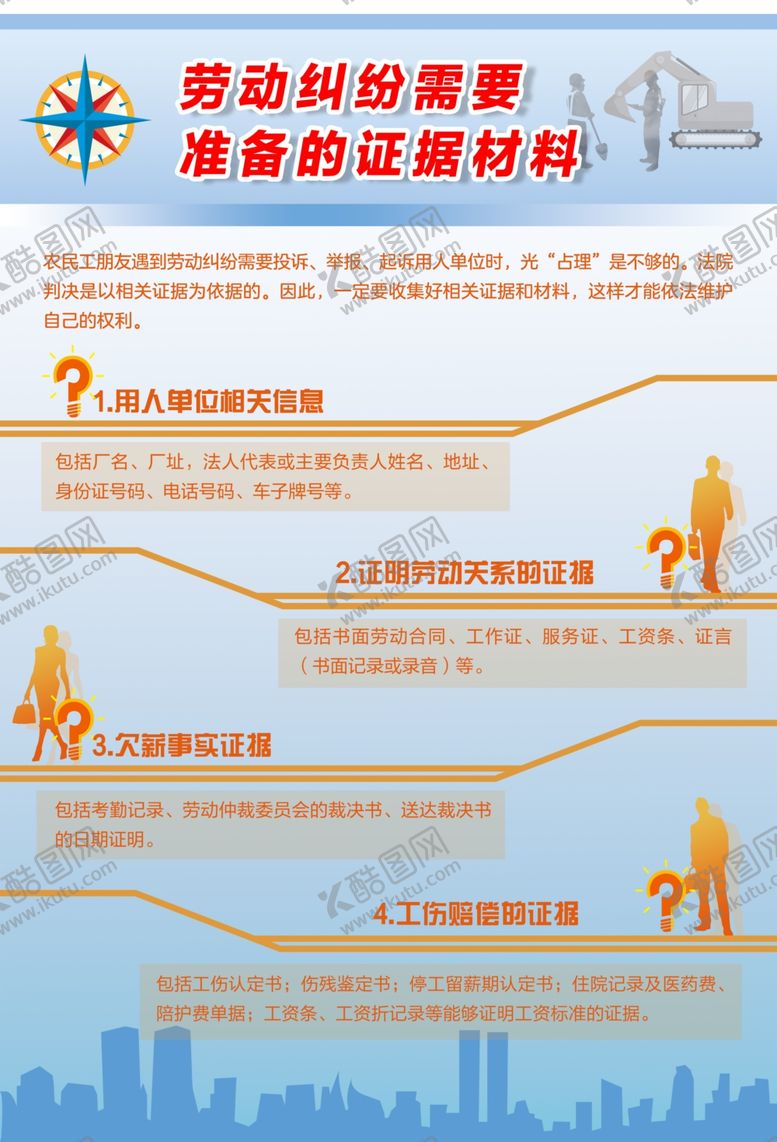 编号：11188406300901087557【酷图网】源文件下载-劳动纠纷需要准备证据材料