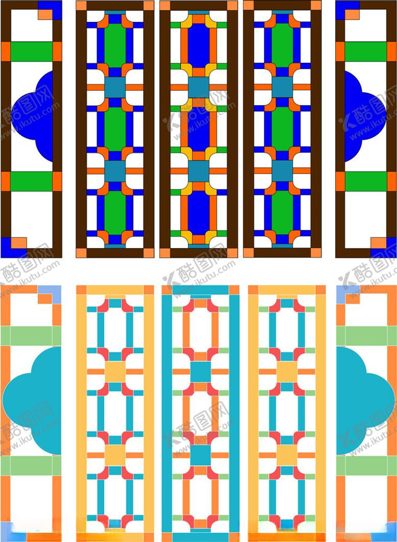 编号：92568104031826354416【酷图网】源文件下载-满洲窗岭南复古风格几何传统
