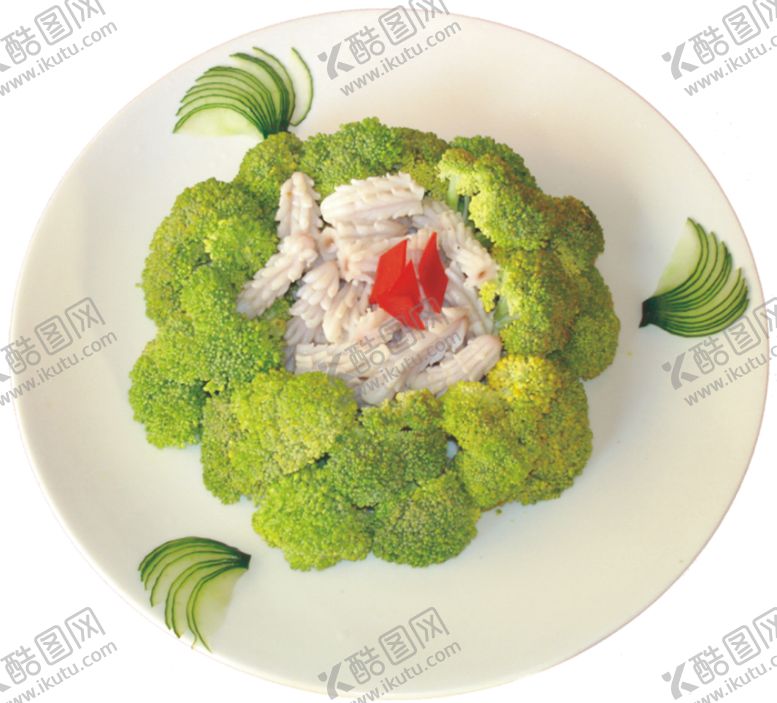 编号：92812002050729467931【酷图网】源文件下载-西兰花炒鱿鱼