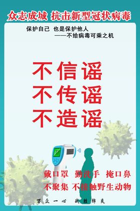 抗击新型冠状病不信谣