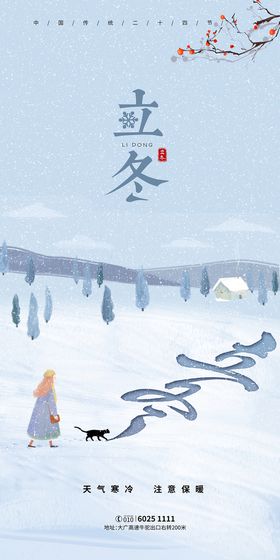 立冬大雪大寒小寒小雪霜降海报