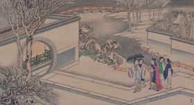 红楼梦场景精美工笔画