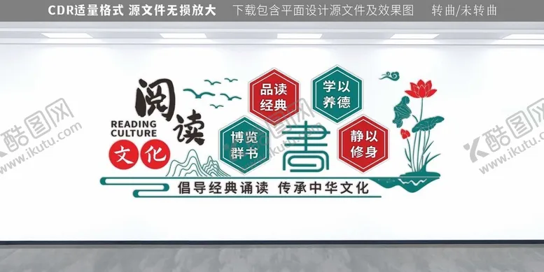 编号：48206712131828024266【酷图网】源文件下载-阅读文化墙