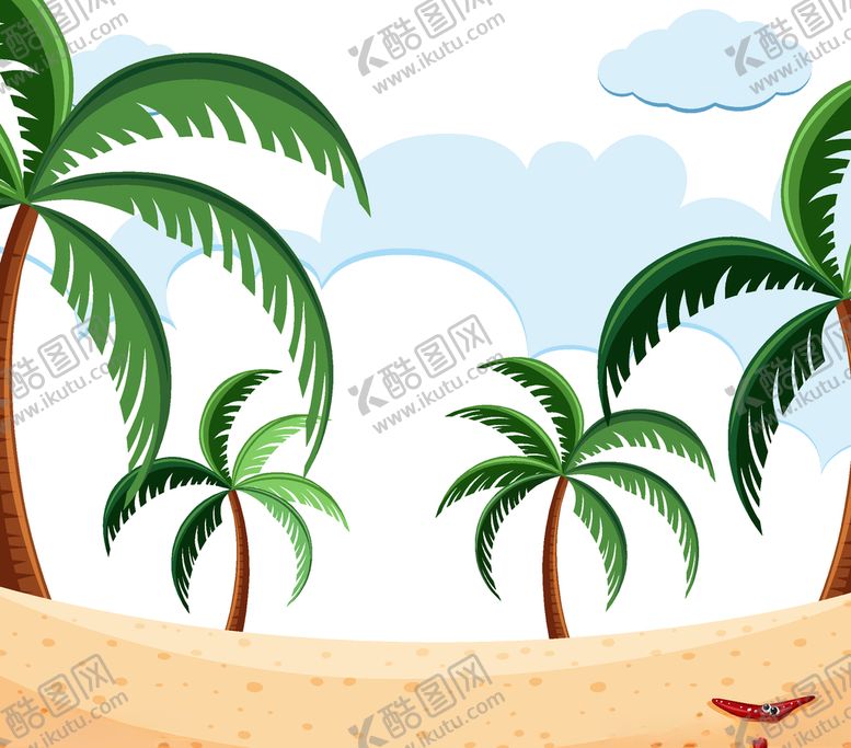 编号：84918309290253128733【酷图网】源文件下载-海滩插画