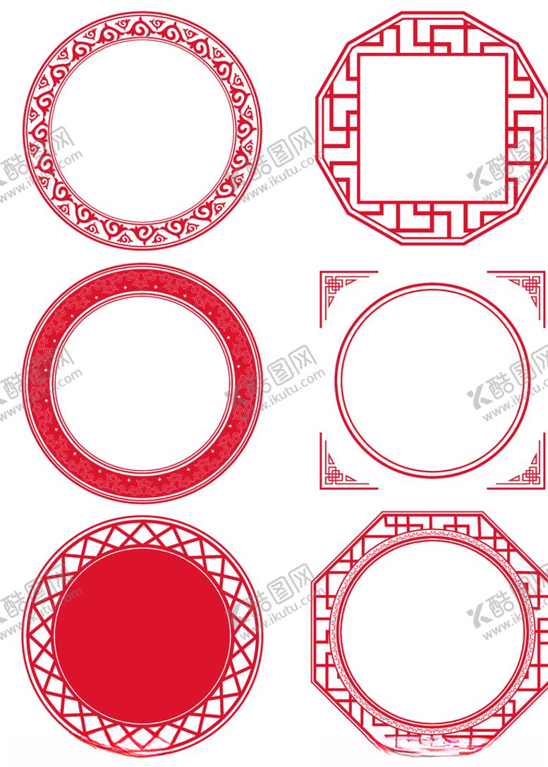 编号：40287209251826413106【酷图网】源文件下载-中式边框矢量装饰素材