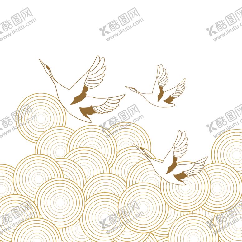 编号：76460605111832117489【酷图网】源文件下载-飞鹤祥云png