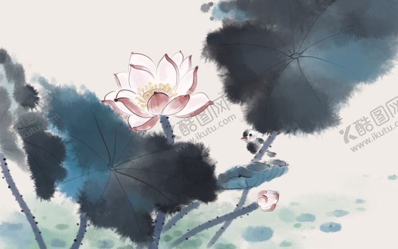 编号：53587610191433188442【酷图网】源文件下载-荷花插画
