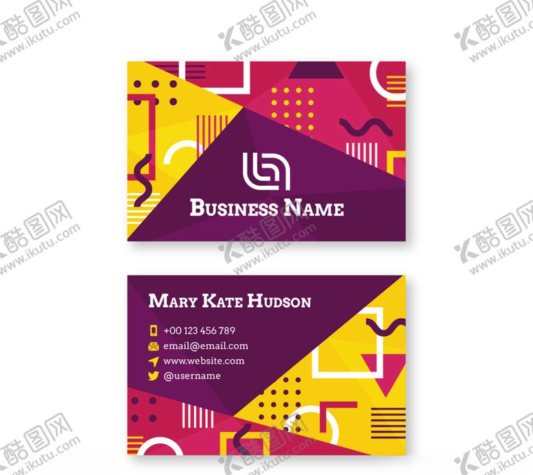 编号：57794410300834401755【酷图网】源文件下载-抽象商务名片