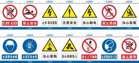 工地安全标识禁止标识牌