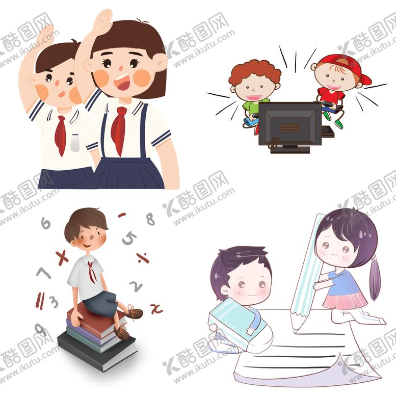 编号：93120809281009075867【酷图网】源文件下载-儿童节人物头像