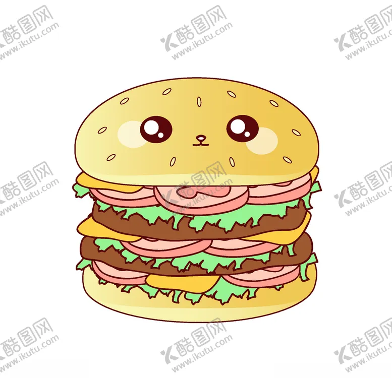 编号：43475004292313062079【酷图网】源文件下载-美味汉堡插画