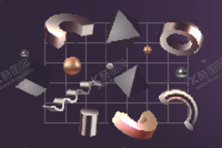 编号：65323409271122352887【酷图网】源文件下载-3D几何物体