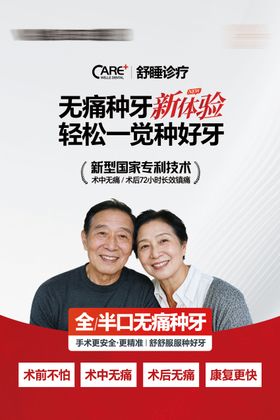 舒适化无痛种牙技术海报