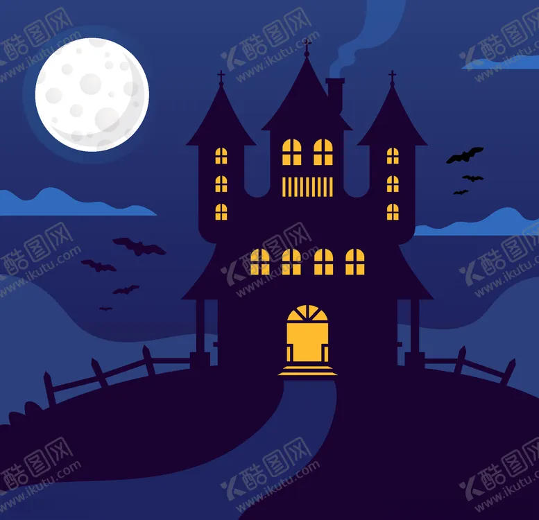 编号：34432903220907304427【酷图网】源文件下载-万圣节鬼屋