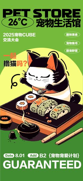 宠物猫咪集市宣传海报