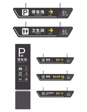 停车场指示牌造型