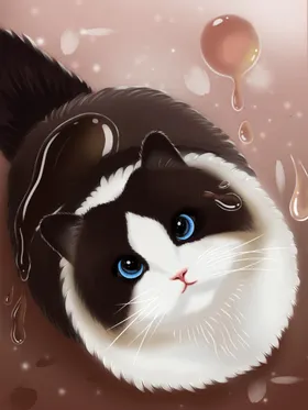 梦觉插画猫