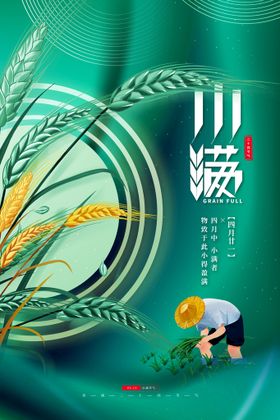 小满海报节气24节气节日宣传