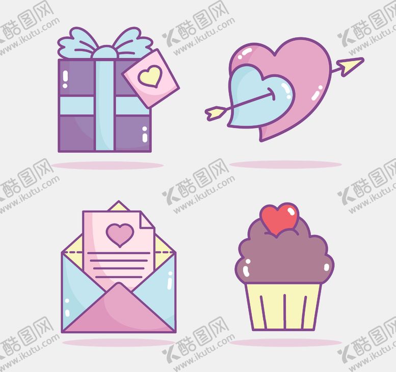 编号：77266109220005563405【酷图网】源文件下载-卡通情人节素材