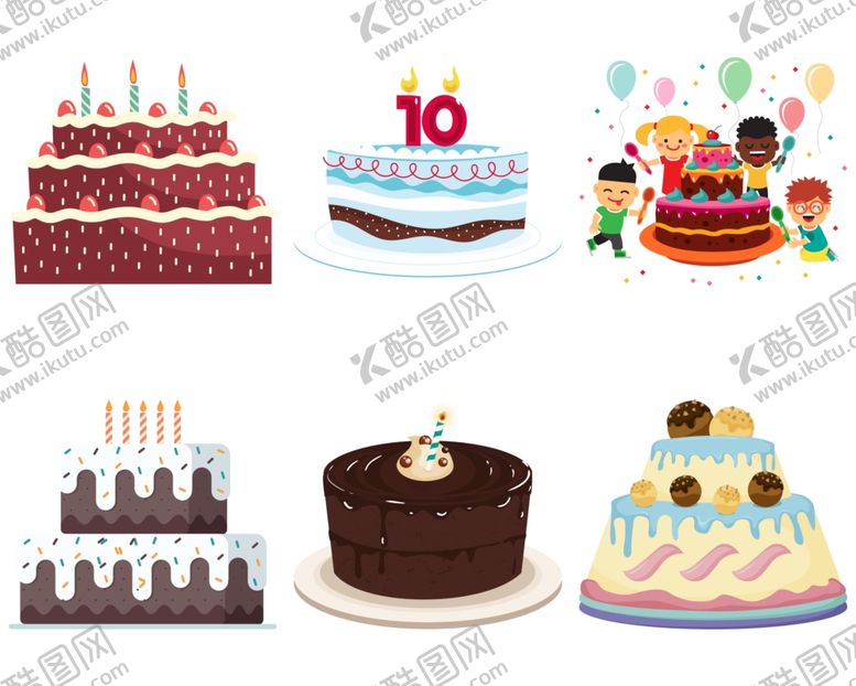 编号：30499609270347044932【酷图网】源文件下载-生日蛋糕