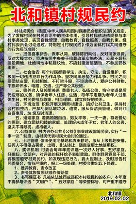 村规民约