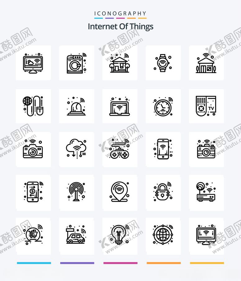 编号：52632704090147017882【酷图网】源文件下载-多样简约图标集合